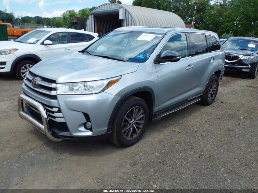2019 Toyota Highlander, Лівий зад, IAAI, VIN 5TDJZRFH0KS600772 — фото 2