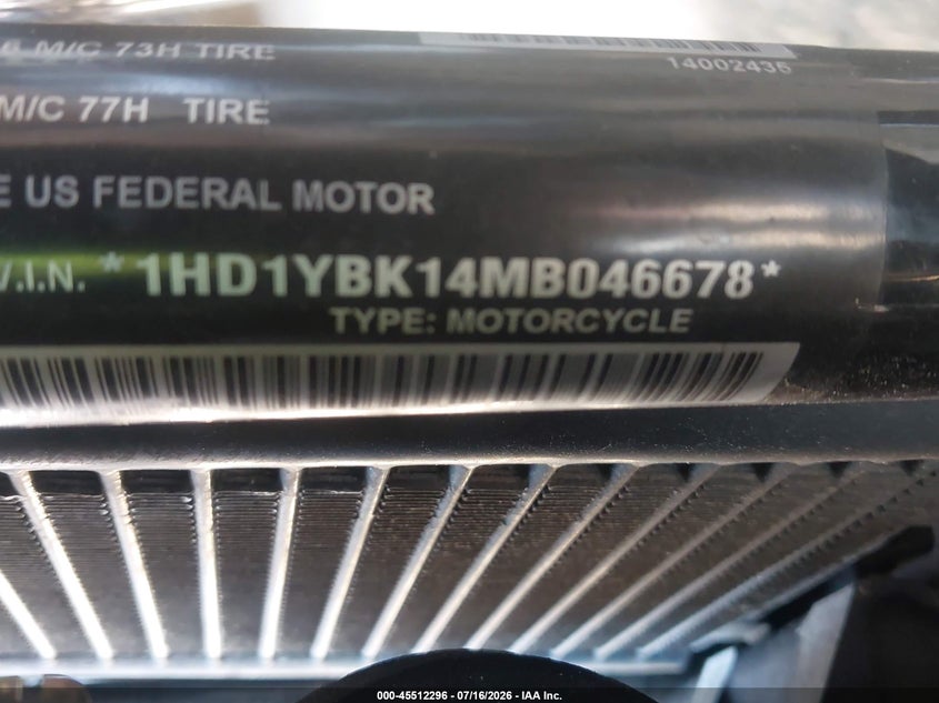 2021 Harley-Davidson Flhcs VIN: 1HD1YBK14MB046678 Lot: 45512296
