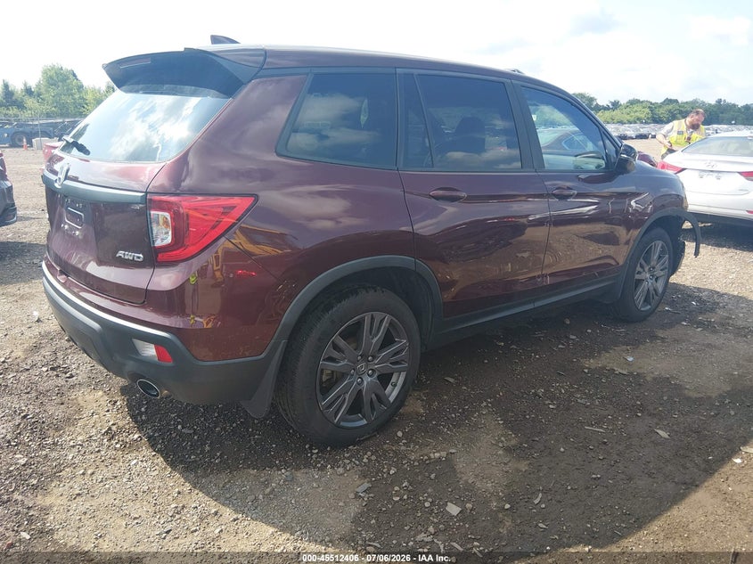 Vin: 5fnyf8h59lb009642, lot: 46010622, honda passport awd ex-l 20204