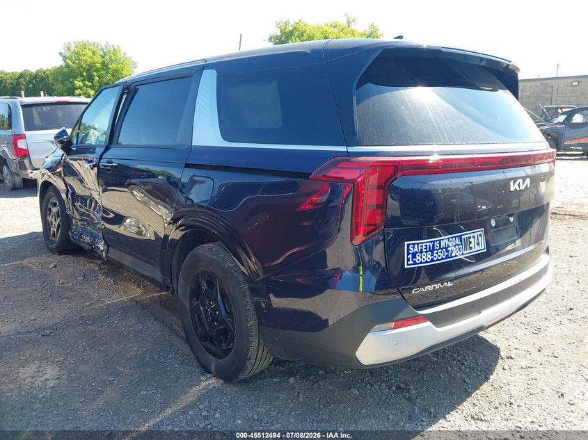Vin: kndnb5k36t6593742, lot: 46010710, kia carnival mpv lx 20263