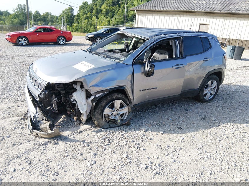 Vin: 3c4njdbb6nt207611, lot: 46010728, jeep compass latitude 4x4 20222