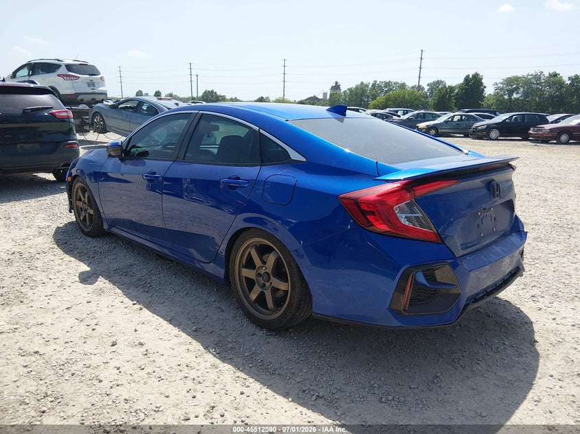 Vin: 2hgfc1e58lh708445, lot: 46010806, honda civic si sedan 20203