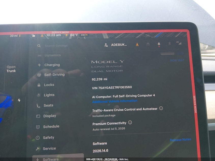 2024 TESLA MODEL Y auction photo 7