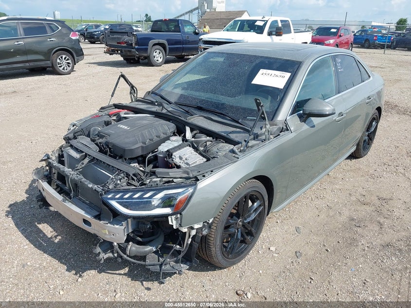 Vin: waueaaf4xpn000892, lot: 46010866, audi a4 premium plus 45 tfsi s line quattro s tronic 20232