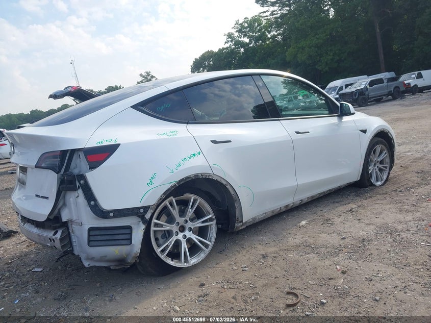 Vin: 5yjygdee7mf203615, lot: 46010914, tesla model y long range dual motor all-wheel drive 20214