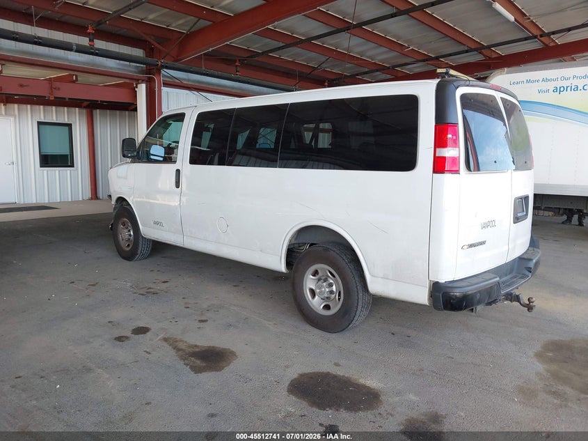 Vin: 1gazglfp5n1186444, lot: 46010957, chevrolet express passenger rwd 3500 regular wheelbase ls 20223