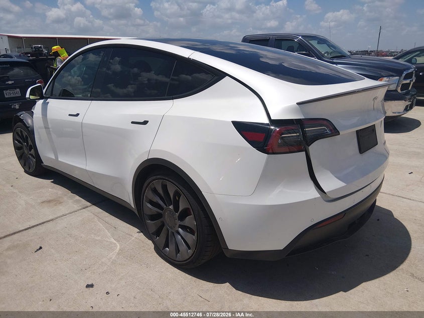 Vin: 5yjygdef2mf178552, lot: 46010962, tesla model y performance dual motor all-wheel drive 20213