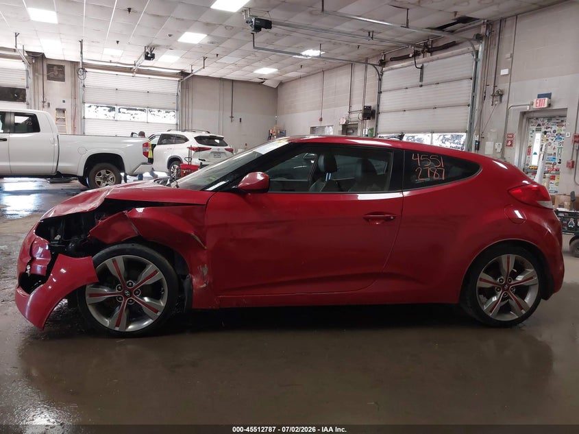 2013 Hyundai Veloster Base W/Black VIN: KMHTC6AD5DU100033 Lot: 45512787
