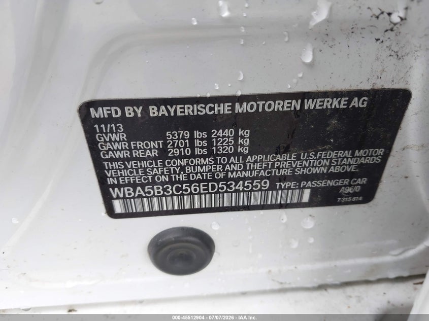 2014 BMW 535I XDRIVE · Фото 9