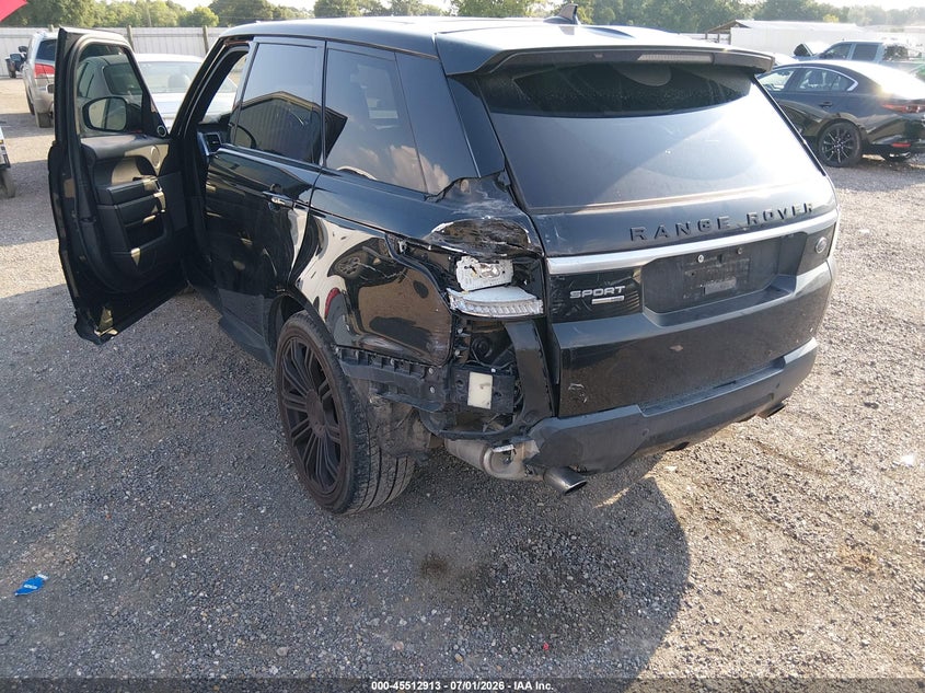 2016 Land Rover Range Rover Sport 3.0L V6 Supercharged Hse VIN: SALWR2VF3GA573593 Lot: 45512913