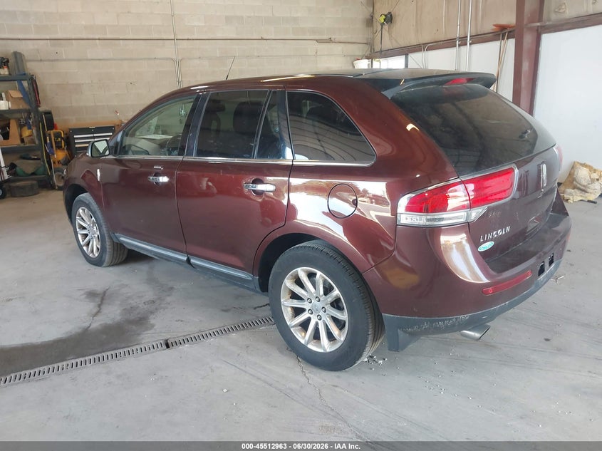 Vin: 2lmdj8jk2cbl14815, lot: 46011179, lincoln mkx 20123