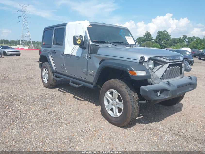 Vin: 1c4hjxdgxkw646288, lot: 46011207, jeep wrangler unlimited sport s 4x4 20191