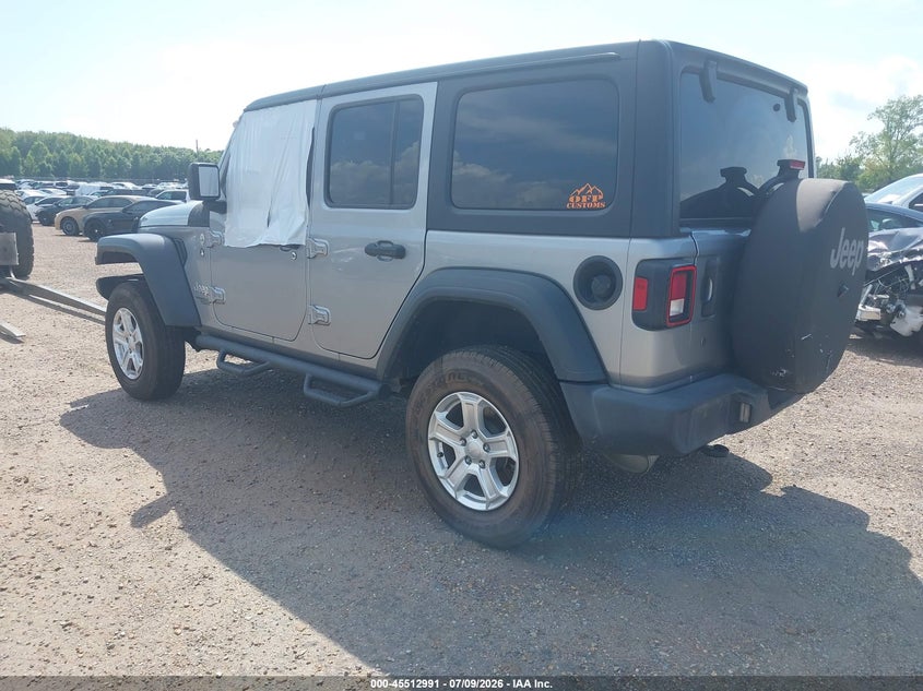 Vin: 1c4hjxdgxkw646288, lot: 46011207, jeep wrangler unlimited sport s 4x4 20193