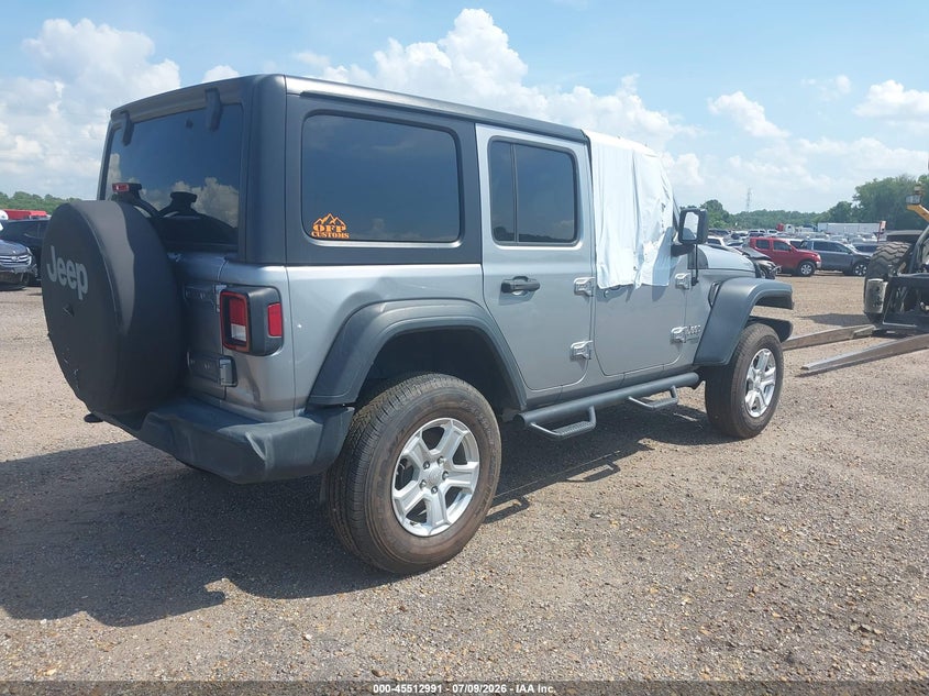 Vin: 1c4hjxdgxkw646288, lot: 46011207, jeep wrangler unlimited sport s 4x4 20194
