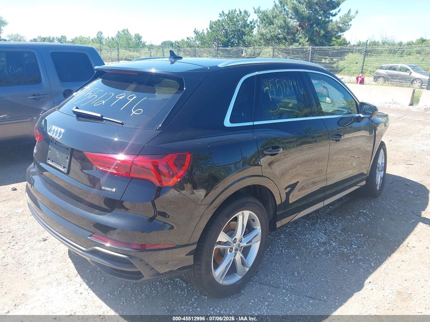 Vin: wa1decf3xm1014777, lot: 46011212, audi q3 premium 45 tfsi s line quattro tiptronic 20214