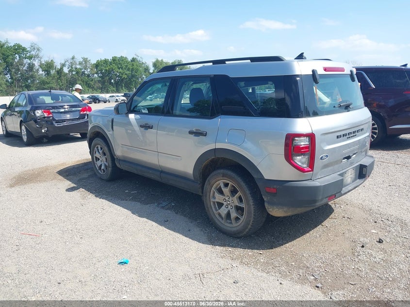 Vin: 3fmcr9a61mra27266, lot: 46011386, ford bronco sport 20213