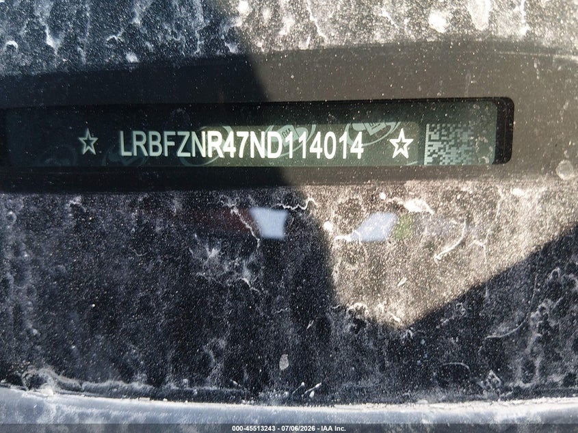 2022 Buick Envision Fwd Essence VIN: LRBFZNR47ND114014 Lot: 45513243
