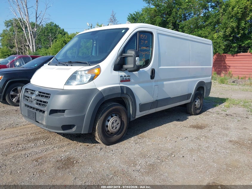 Vin: 3c6trvag7he535705, lot: 46011635, ram promaster 1500 low roof 136 wb 20172