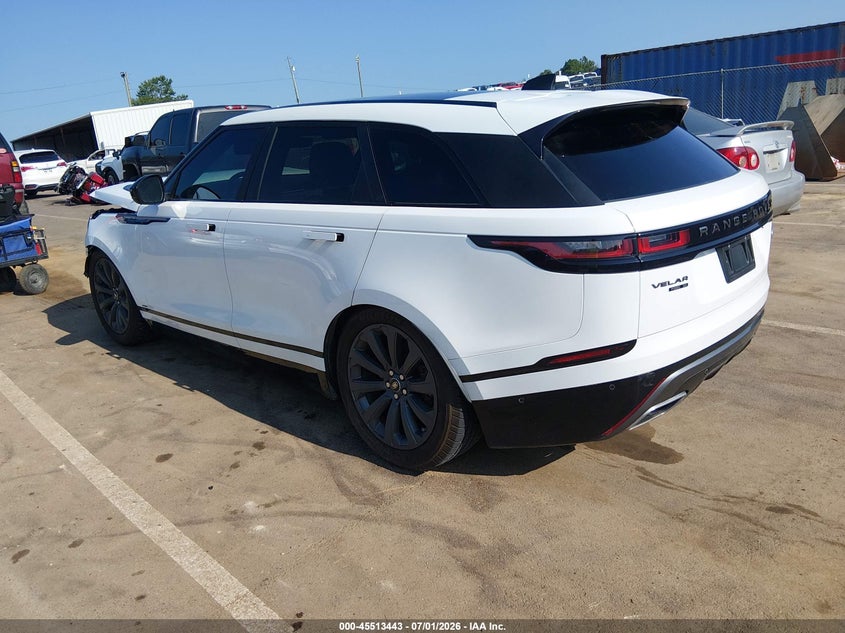 Vin: salyl2rv1ja718228, lot: 46011659, land rover range rover velar p380 se r-dynamic 20183