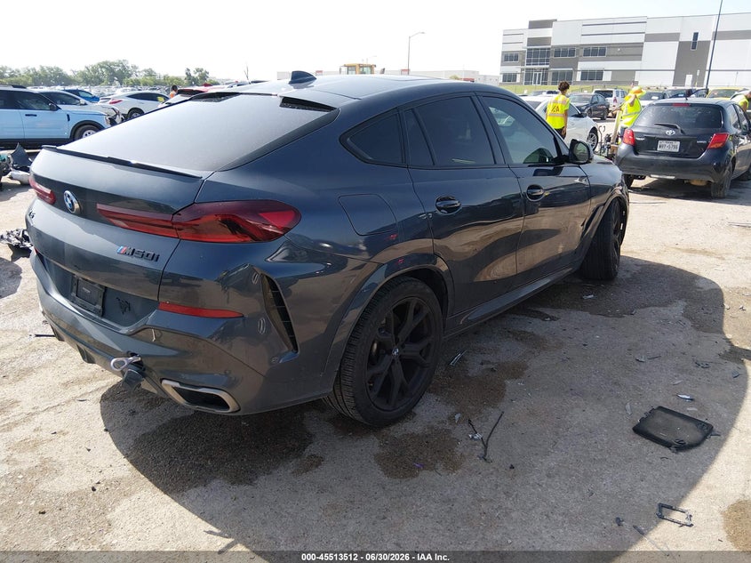Vin: 5uxcy8c07lle40320, lot: 46011728, bmw x6 m50i 20204