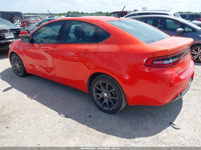 Vin: 1c3cdffa4gd822571, lot: 46011843, dodge dart sxt sport rallye 20163