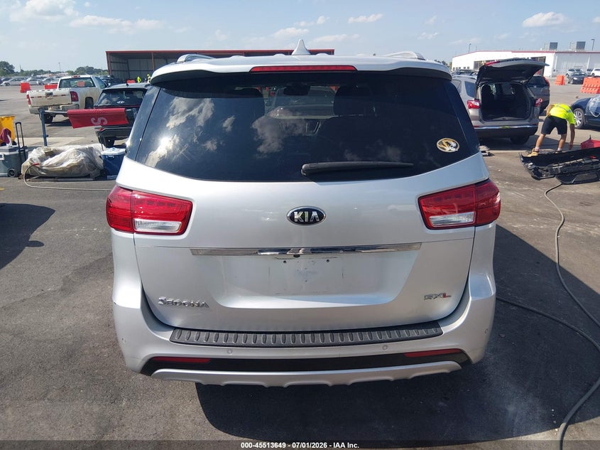 2016 Kia Sedona Sx Luxury VIN: KNDME5C18G6186172 Lot: 45513649