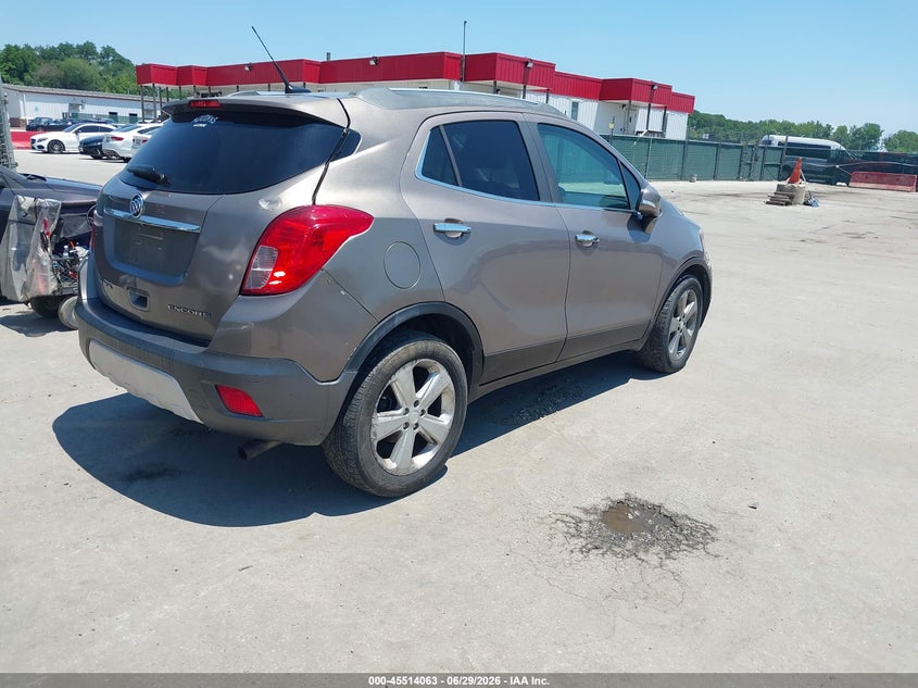 Vin: kl4cjasb7eb772595, lot: 46012279, buick encore 20144