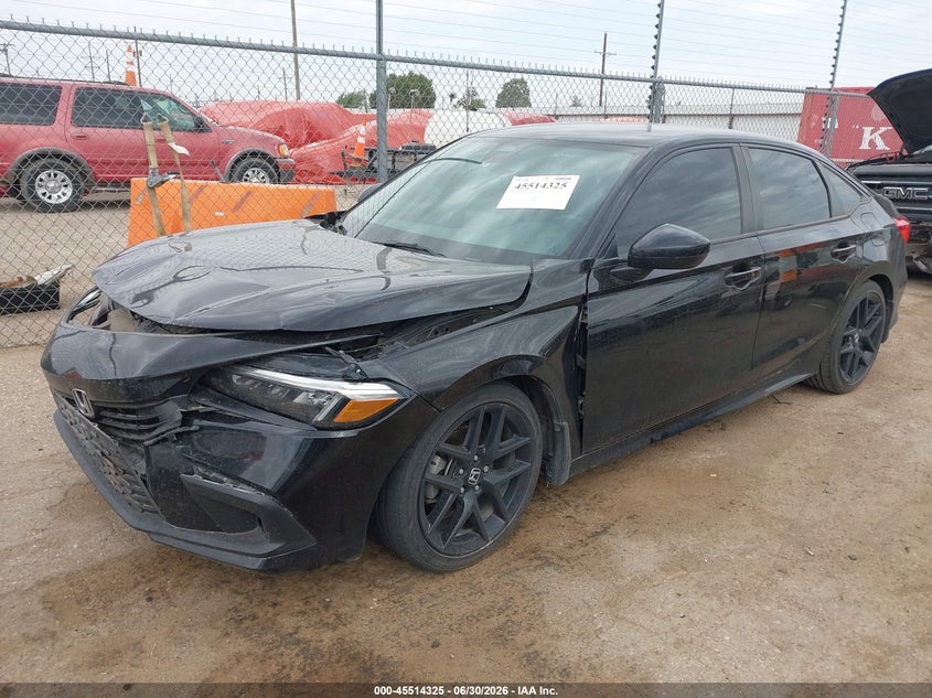 2023 Honda Civic, Front End, IAAI, VIN 2HGFE2F54PH530134 — photo 2