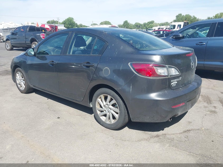 Vin: jm1bl1v85c1575665, lot: 46012568, mazda mazda3 i touring 20123