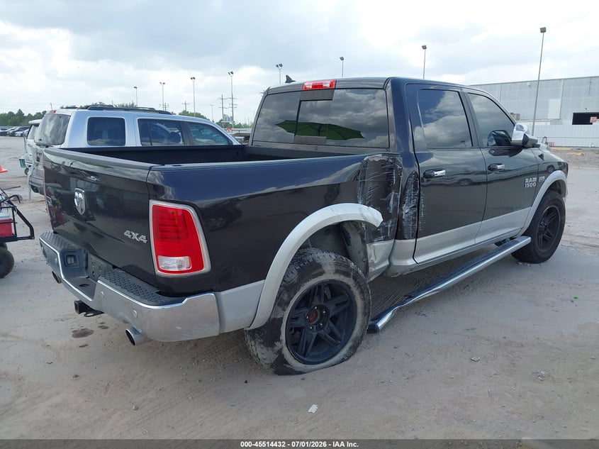 Vin: 1c6rr7nt4hs690917, lot: 46012648, ram 1500 laramie  4x4 5'7 box 20174