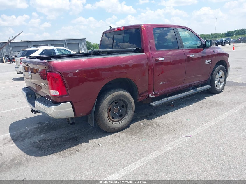 Vin: 1c6rr7lg8gs411909, lot: 46012747, ram 1500 big horn 20164
