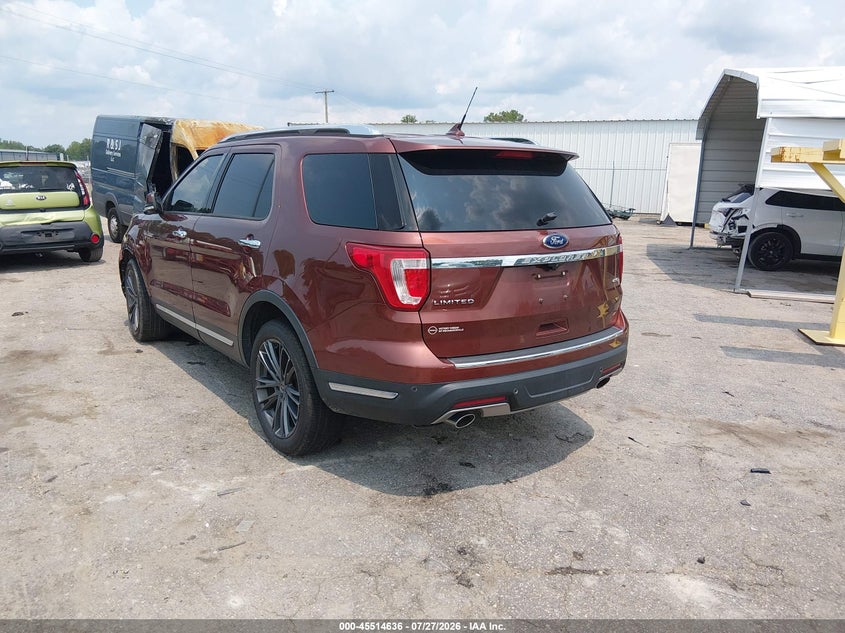 Vin: 1fm5k8f81jga43715, lot: 46012852, ford explorer limited 20183