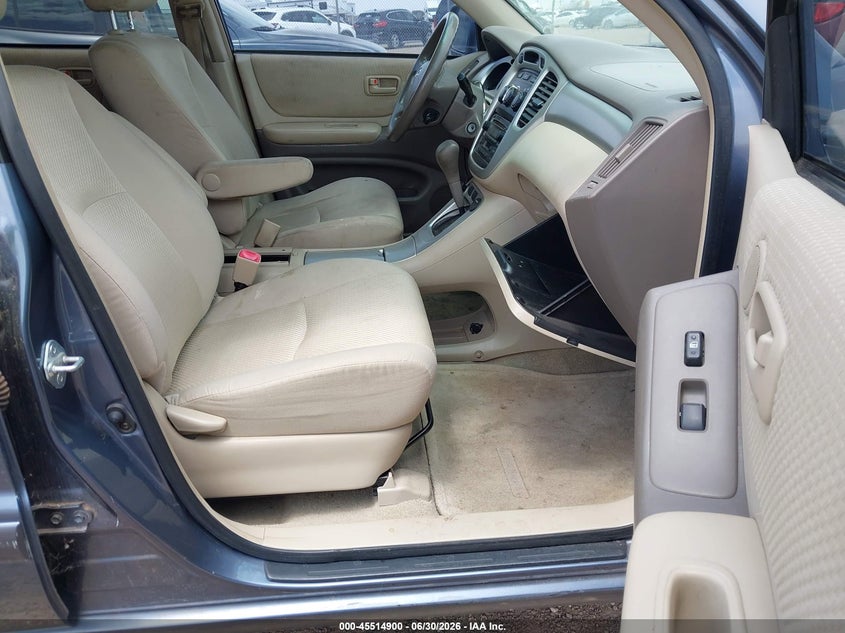 2004 TOYOTA HIGHLANDER SPORT UTILITY VEHICLE 3.3L V-6 DOHC, VVT, 230HP
