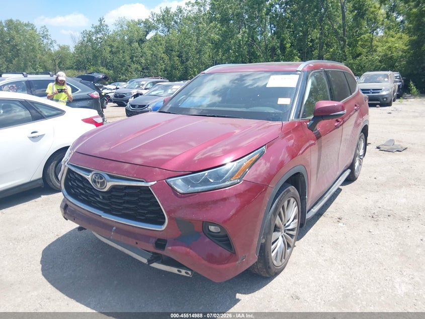 Vin: 5tdfzrbh2ms157894, lot: 46013204, toyota highlander platinum 20212