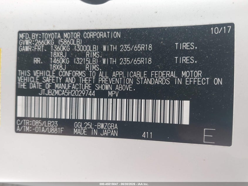2017 LEXUS RX 350 — Photo 9