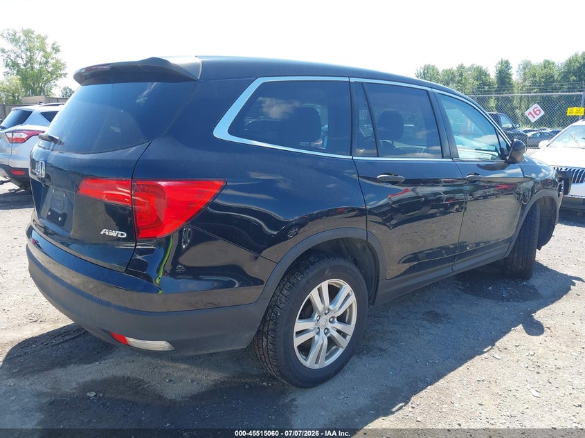 Vin: 5fnyf6h12jb072581, lot: 46013276, honda pilot lx 20184