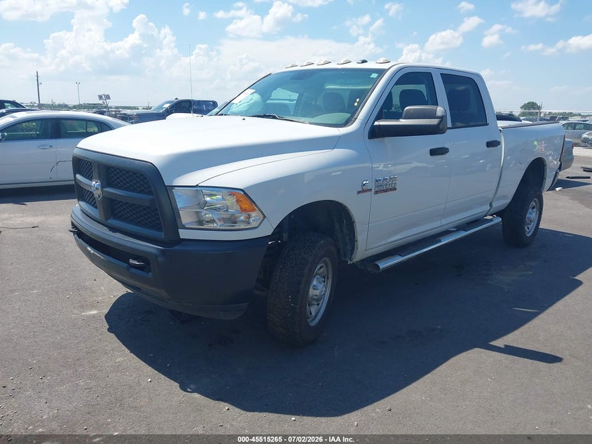 Vin: 3c6ur5cl0jg337430, lot: 46013481, ram 2500 tradesman  4x4 6'4 box 20182