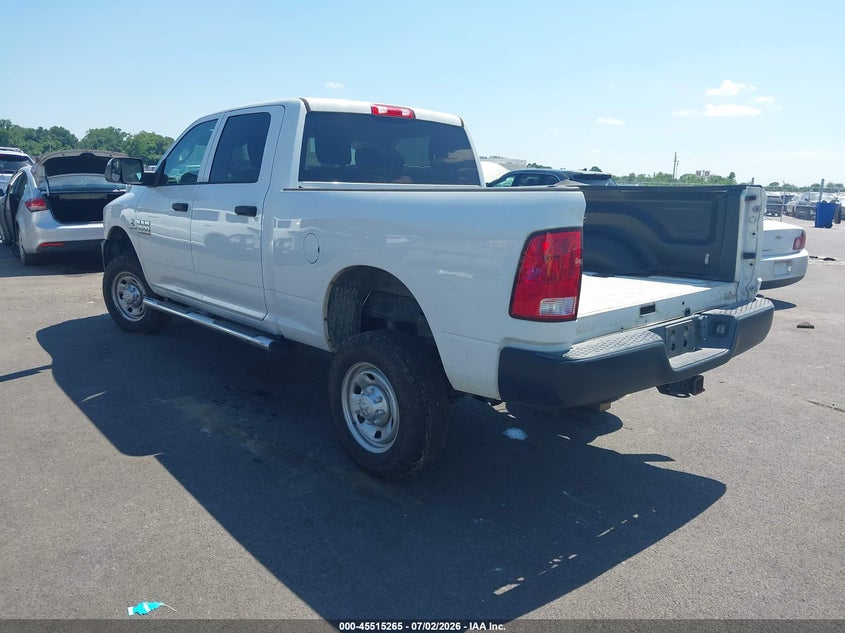 Vin: 3c6ur5cl0jg337430, lot: 46013481, ram 2500 tradesman  4x4 6'4 box 20183