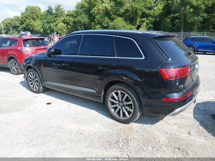 Vin: wa1laaf79hd027586, lot: 46013897, audi q7 3.0t premium 20173