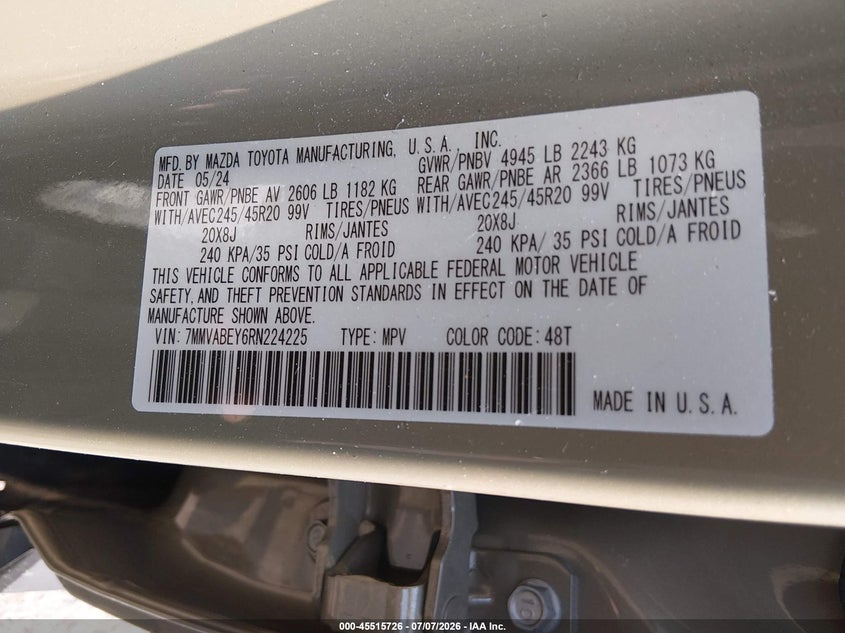 2024 Mazda Cx-50 2.5 Turbo Premium Plus VIN: 7MMVABEY6RN224225 Lot: 45515726
