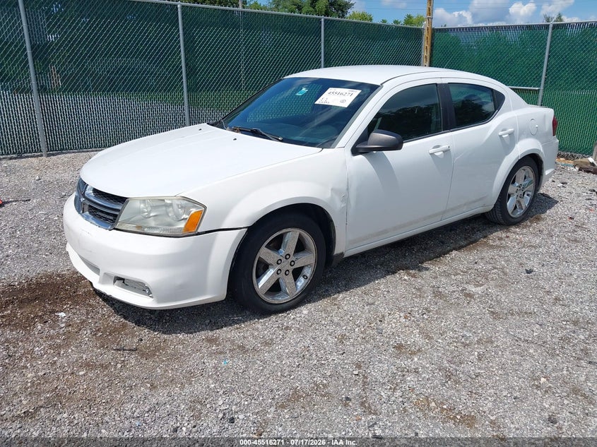 Vin: 1c3cdzab7cn216123, lot: 46014487, dodge avenger se 20122