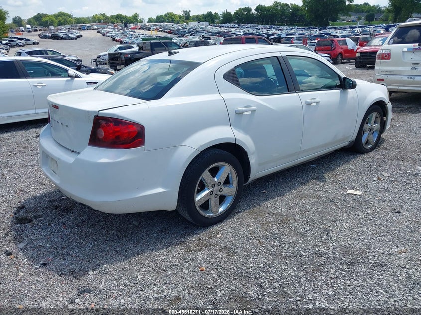 Vin: 1c3cdzab7cn216123, lot: 46014487, dodge avenger se 20124