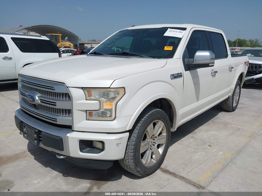 2015 Ford F-150, Левый зад, IAAI, VIN 1FTEW1EF6FFB47601 — фото 2