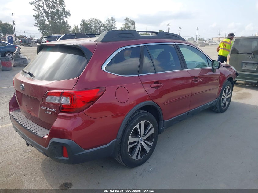 Vin: 4s4bsenc2j3202398, lot: 46014768, subaru outback 3.6r limited 20184