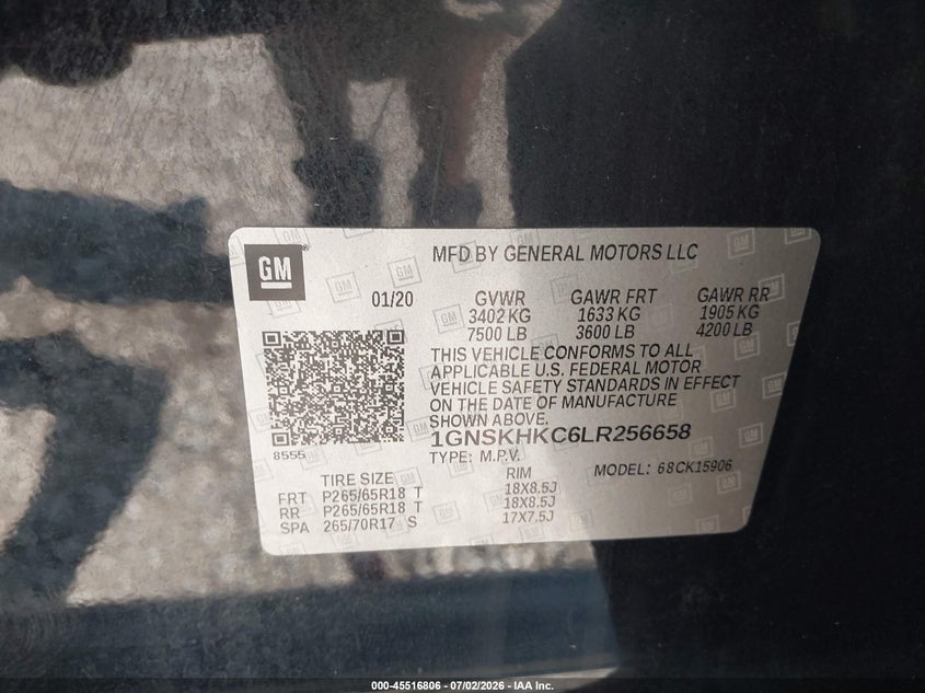 2020 CHEVROLET SUBURBAN 4WD LT — Photo 9