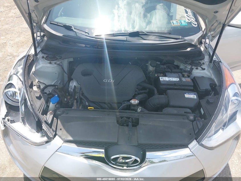 2016 Hyundai Veloster VIN: KMHTC6ADXGU296782 Lot: 45516885