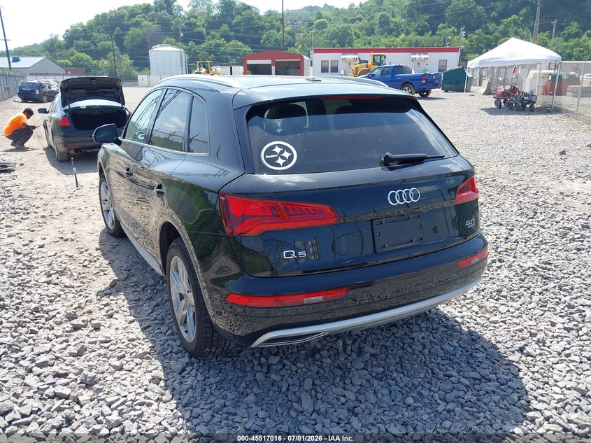 Vin: wa1anafy9j2006369, lot: 46015232, audi q5 2.0t premium/2.0t tech premium 20183
