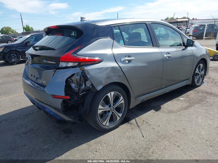 Vin: 1n4az1cv9mc551934, lot: 46015280, nissan leaf sv 40 kwh 20214