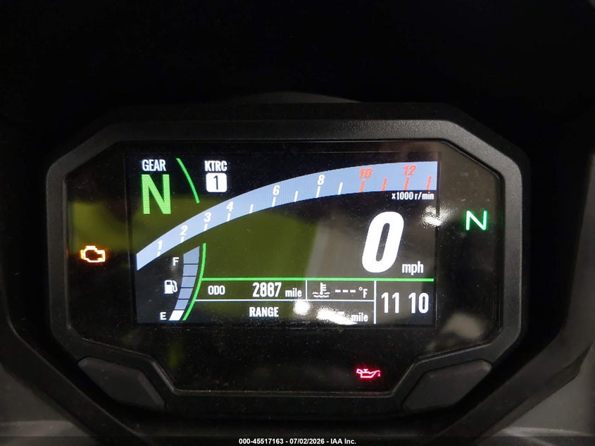 2025 Kawasaki Ex650 R VIN: ML5EXER19SDAG5086 Lot: 45517163