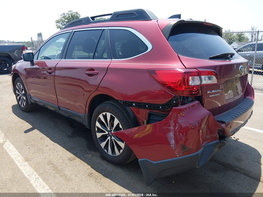 Vin: 4s4bsanc1h3272672, lot: 46015521, subaru outback 2.5i limited 20173
